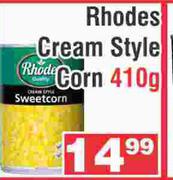 Rhodes Cream Style Corn-410g