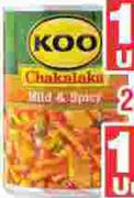 Koo Chakalaka Mild n Spicy-410g x 12's