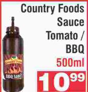 Country Foods Sauce Tomato/BBQ-500ml