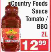 Country Foods Sauce Tomato/BBQ-2L
