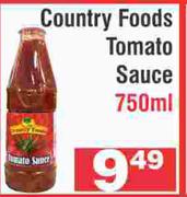 Country Foods Tomato Sauce-750ml
