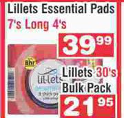 Lil-Lets Essential Pads 7's Long 4's