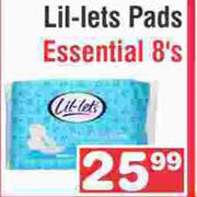Lil-Lets Pads Essential-8's