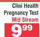 Clini Health Pregnancy Test Mid Stream