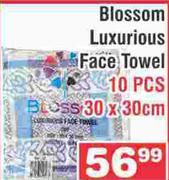 Blossom Luxurious Face Towel 10 Pcs-30 x 30cm