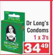 Dr Long's Condoms-1 x 3's
