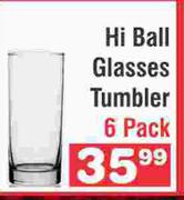 Hi Ball Glasses Tumbler 6 Pack