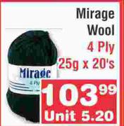 Mirage Wool 4 Ply-25g x 20's