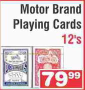 Motor Brand Playing Cards-12's