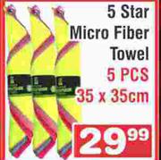 5 Star Micro Fiber Towel 5 Pcs-35  35cm