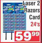 Laser 2 Razors Card-24's