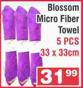 Blossom Micro Fiber Towel 5 Pcs-33 x 33cm