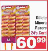 Gillette Minora Razors Card-24's