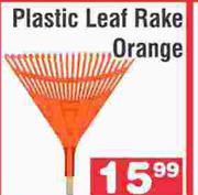 Plastic Leaf Rake Orange