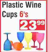 Plastic Wine Cups 6's