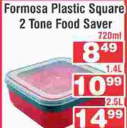 Formosa Plastic Square 2 Tone food Saver 1.4L
