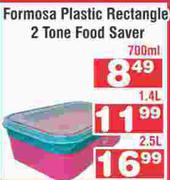 Formosa Plastic Rectangle 2 Tone Food Saver 2.5L
