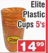 Elite Plastic Cups 5's