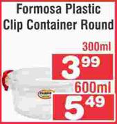 Formosa Plastic Clip Container Round 300ml
