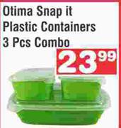 Otima Snap It Plastic Containers 3 Pcs Combo