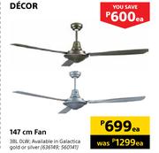 Decor 147cm Fan 3BL OLW-Each