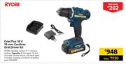 Ryobi One Plus 18 V 10mm Cordless Drill Driver Kit XD180
