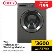 Defy 7kg Front Loader Silver Washing Machine DAW384
