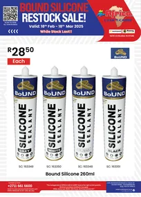 Africa Cash & Carry : Bound Silicone Restock Sale (18 February - 18 March 2025)