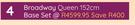 Sleepmasters Broadway Queen 152cm Base Set
