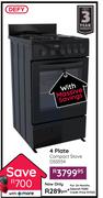 Defy 4 Plate Compact Stove DSS554