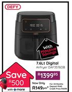 Defy 7.6L Digital Air Fryer DAF3376DB