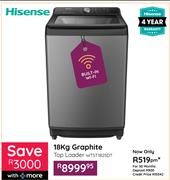 Hisense 18Kg Graphite Top Loader WT5T1825DT