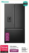 Hisense 575L Black French Door Fridge H760FSB-WD