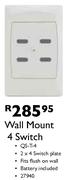 Wall Mount 4 Switch