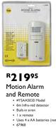  Motion Alarm And Remote