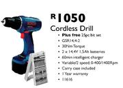 Bosch Cordless Drill-2 x14.4V