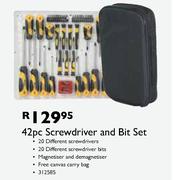 42pc Screwdriver and Bit Set