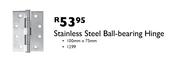 Stainless Steel Ball-Bearing Hinge-100mm x 75mm