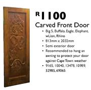 Carved Front Door