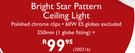 Bright Star Pattern Ceiling Light 250mm(1 Globe Fitting)