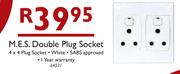 M.E.S. Double Plug Socket