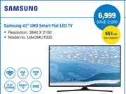 Samsung 43" UHD Smart Flat LED TV UA43MU7000