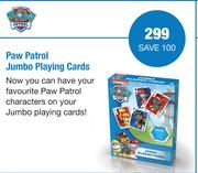 Paw Patrol Jumbo Playing Cards