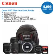 Canon 700D Triple Lens Value Bundle