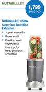 Nutribullet 600W Superfood Nutrition Extractor