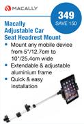 Macally Adjustable Car Seat Headrest Mount