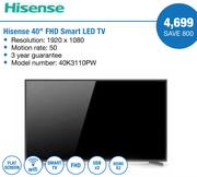 Hisense 40" FHD Smart LED TV 40K3110PW