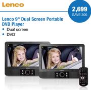 Lenco 9" Dual Screen Portable DVD Player