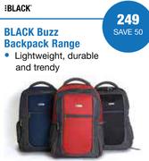 Black Buzz Backpack Range