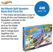 Hot Wheels Split Speeders Blade Raid Track Set